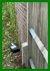 Matthew Brown Services, Petersfield. Rotten Fence Post replaced. Click picture to enlarge, click pop-up to close.